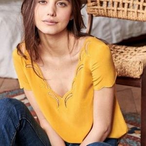 Sezane Anabelle Saffron Blouse size 36